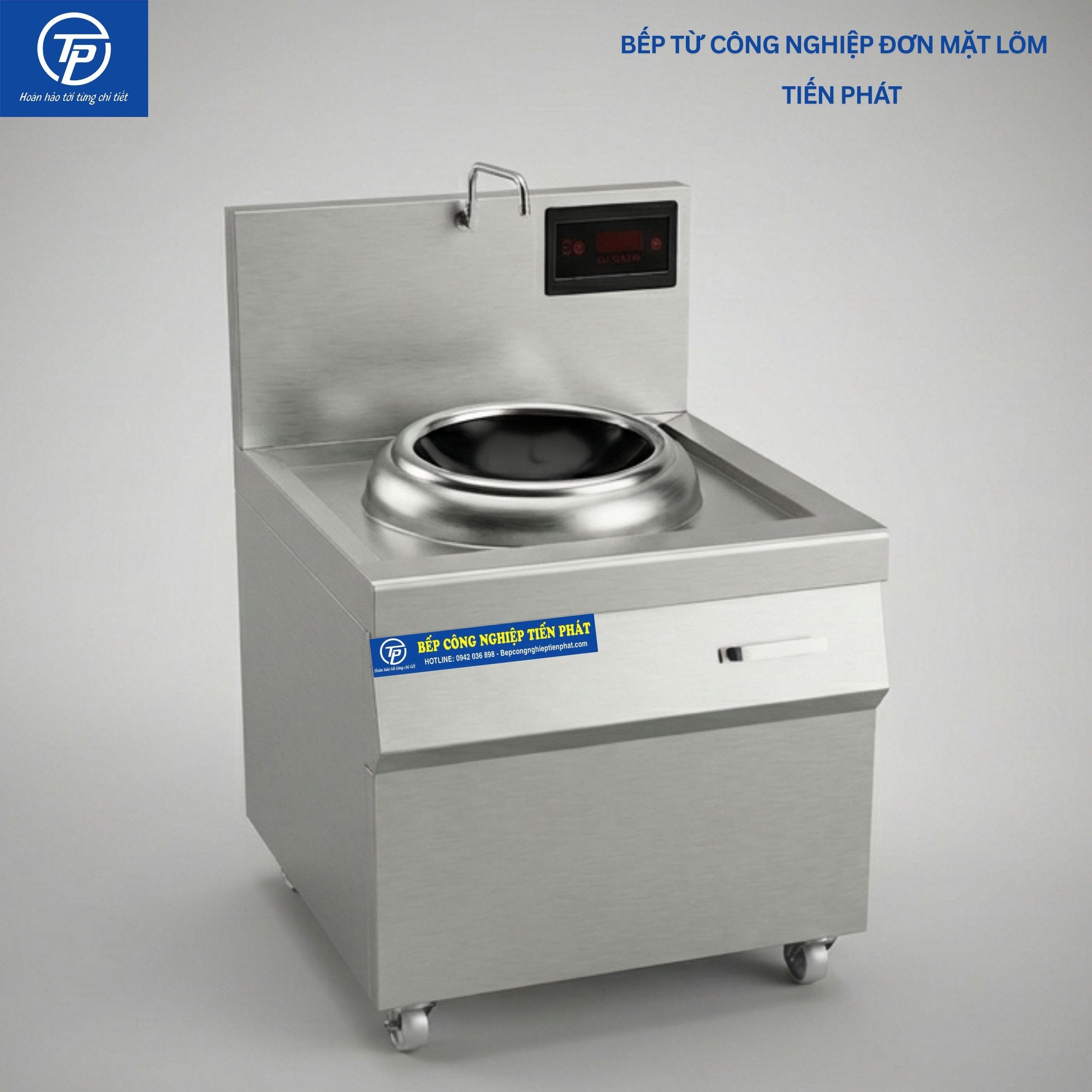 Bếp Từ Công Nghiệp Đơn 8kw Mặt Lõm